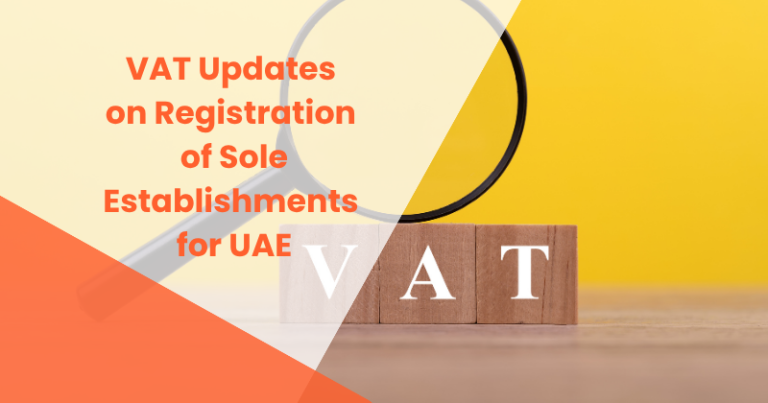 VAT Updates on Registration of Sole Establishments for UAE