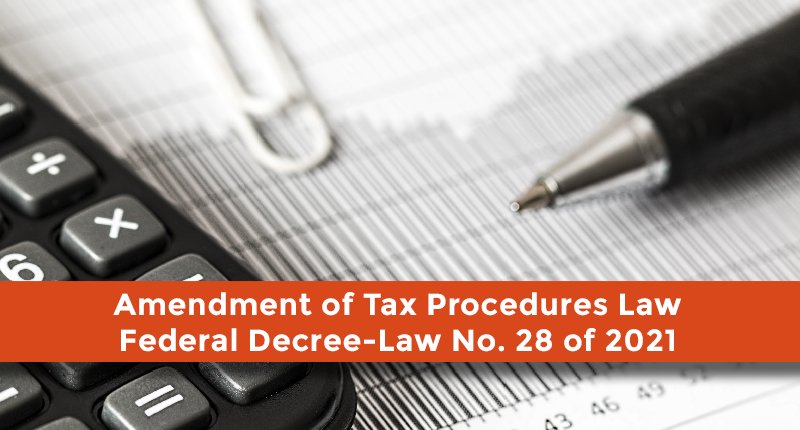 Amendment of Tax Procedures Law