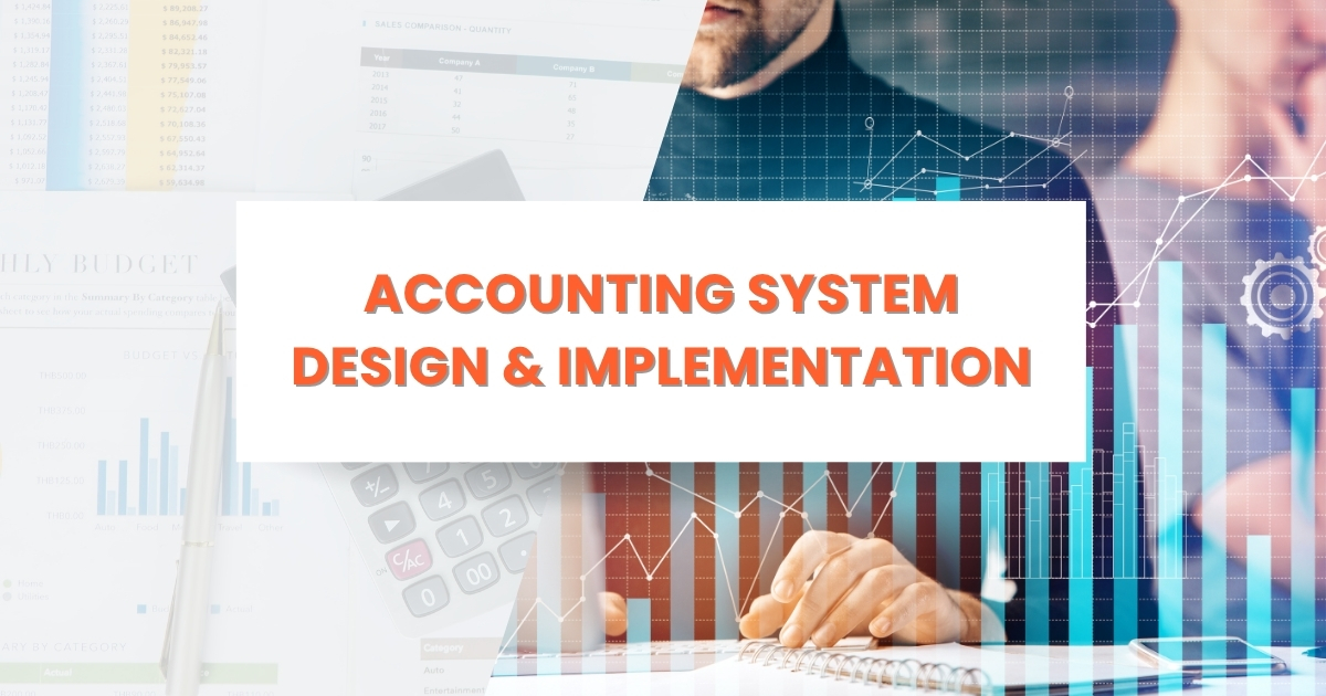 Accounting system design and implementation professionals collaborating on financial software