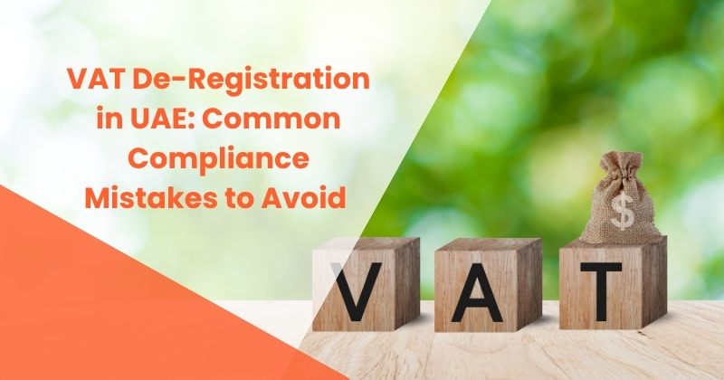 Business professionals reviewing UAE VAT de-registration compliance documents and tax regulations